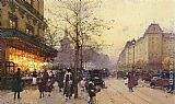Eugene Galien-laloue Famous Paintings - Place De La Republique, Paris